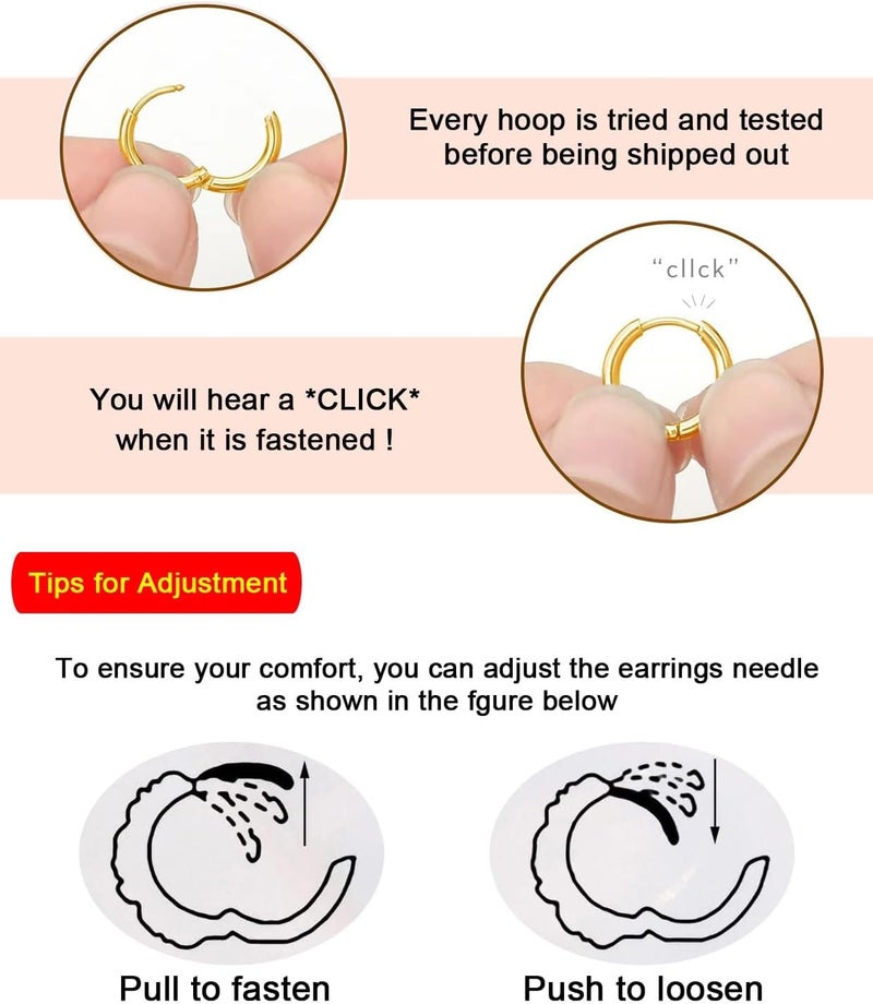 AMASIS Hypoallergenic Surgical Steel Earrings Sets for Sensitive Ears Lightweight Small Huggie Hoop Earrings 20G Stainless Steel Opal Ball Pearl CZ Flat Back Earrings for Women Men Trendy Cartilage Earrings Hoop Stud - Image 3